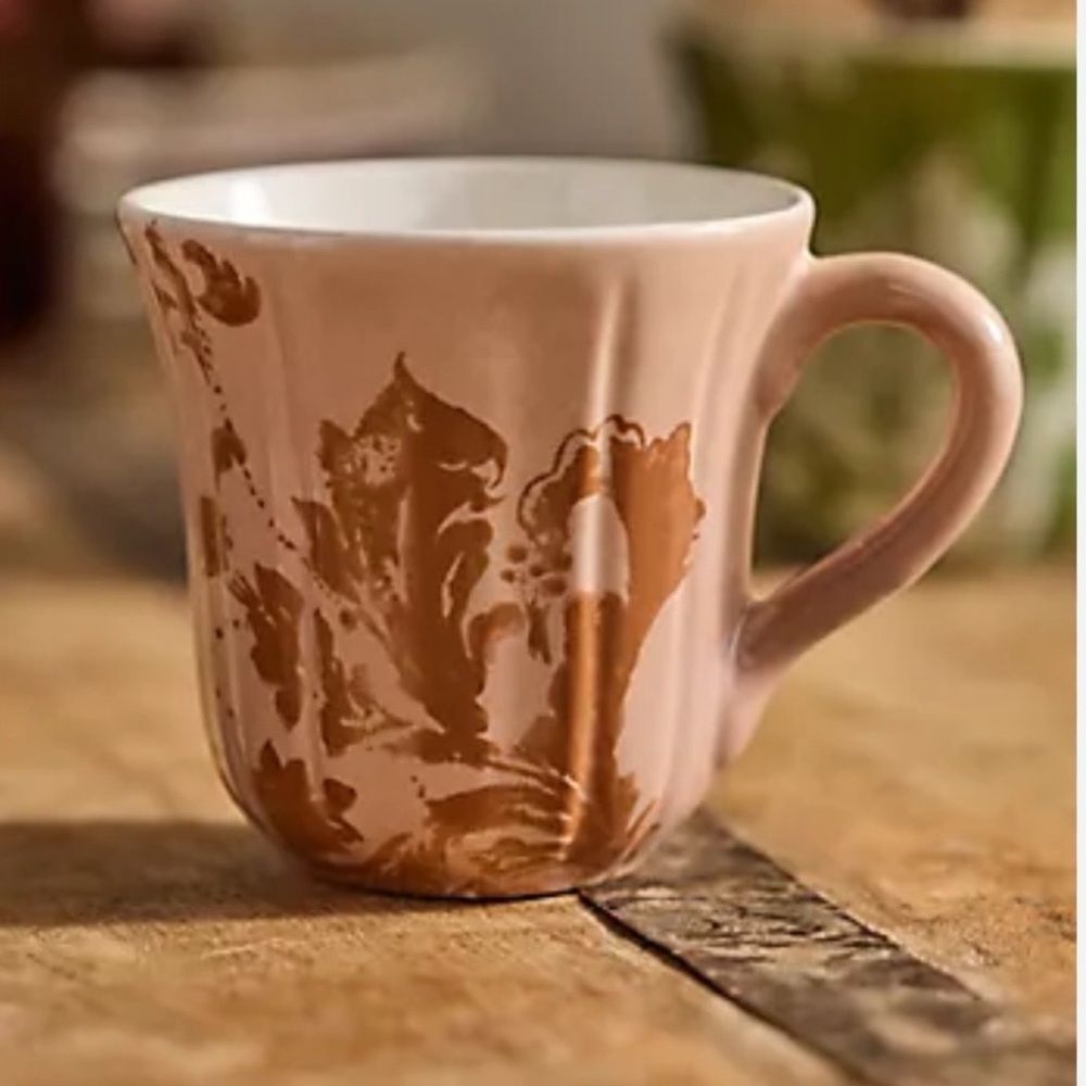 Anthropologie NIB Terrain Botanical Silhouette Mug in Cedar